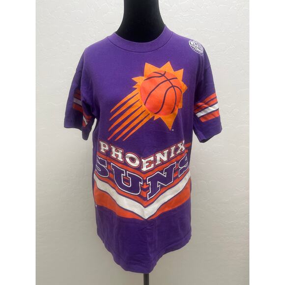 90s Phoenix Suns NBA SINGLE STITCH Double Sided Graphic Shirt Basketball VTG Y2K - Picture 1 of 7